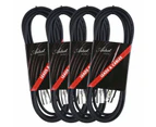 Artist MC10XX 10ft (3m) Mic Cable/Lead XLR-XLR - 4 Pack