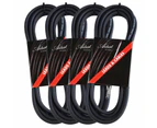 Artist GX10 10ft (3m) Deluxe Guitar Cable/Lead - 4 Pack