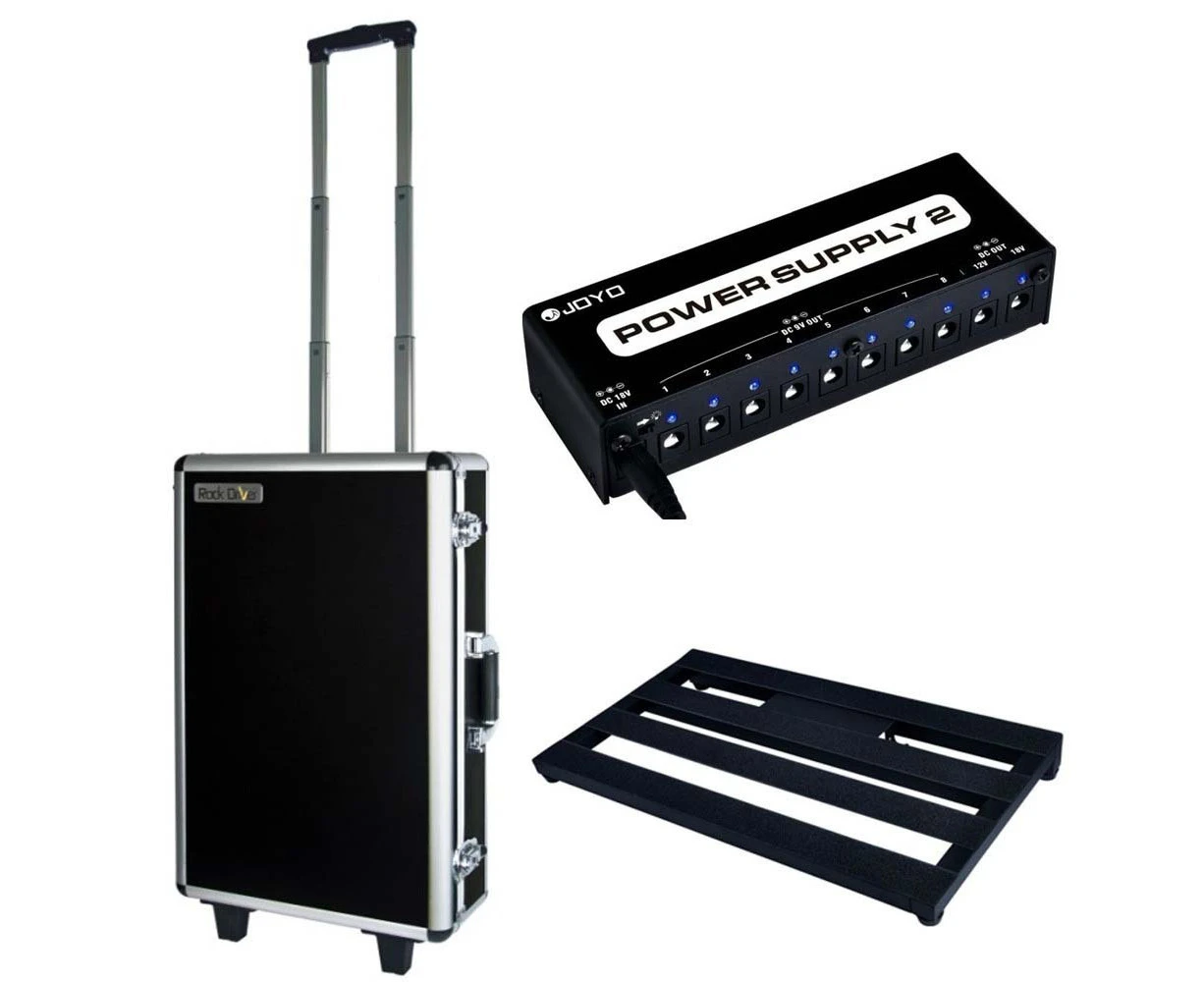 Joyo RD1PK Pedal Case, Pedal Board/Rack & JP02 Power Supply