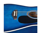 Artist LSPCEQ Blue Acoustic Electric Guitar Buskers Pack