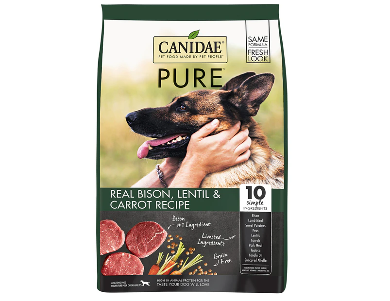 Canidae Pure Dry Dog Food Bison Lentil & Carrot 1.8kg