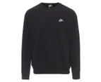 Nike Sportswear Men's Club Crew Fleece Sweatshirt - Black/White