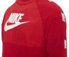 Nike Sportswear Men's Hybrid Long Sleeve Sweatshirt - University Red