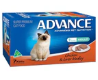 Advance Adult Chicken and Liver Medley Cat Food 7x85g (CA85ACLMX7)