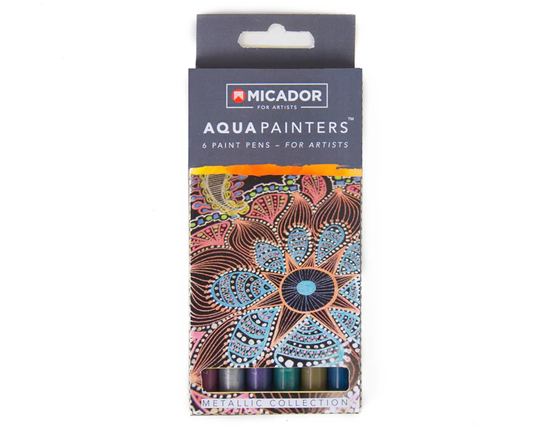 Micador 6-Pack AquaPainters Metallic Collection Paint Pen Set