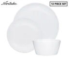 Noritake 12-Piece WoW Dune Porcelain Dinner Set - White