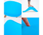 La Bella 4 Set Retro Dining Cafe Chair Padded Seat - Blue
