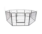 Paw Mate Pet Playpen Heavy Duty 40" 8 Panel Foldable Dog Exercise Enclosure Fence Cage