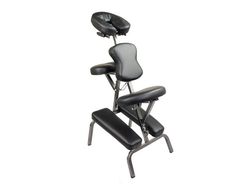 Forever Beauty Portable Beauty Massage Foldable Chair Table Aluminium Therapy Waxing - Black