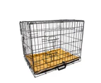 Paw Mate Wire Dog Cage Foldable Crate Kennel 36in withTray + Cushion Mat Combo