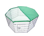 Paw Mate Pet Playpen 8 Panel 42in Foldable Dog Cage + Cover