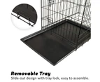 Paw Mate Wire Dog Cage Foldable Crate Kennel 36in withTray + Cushion Mat Combo