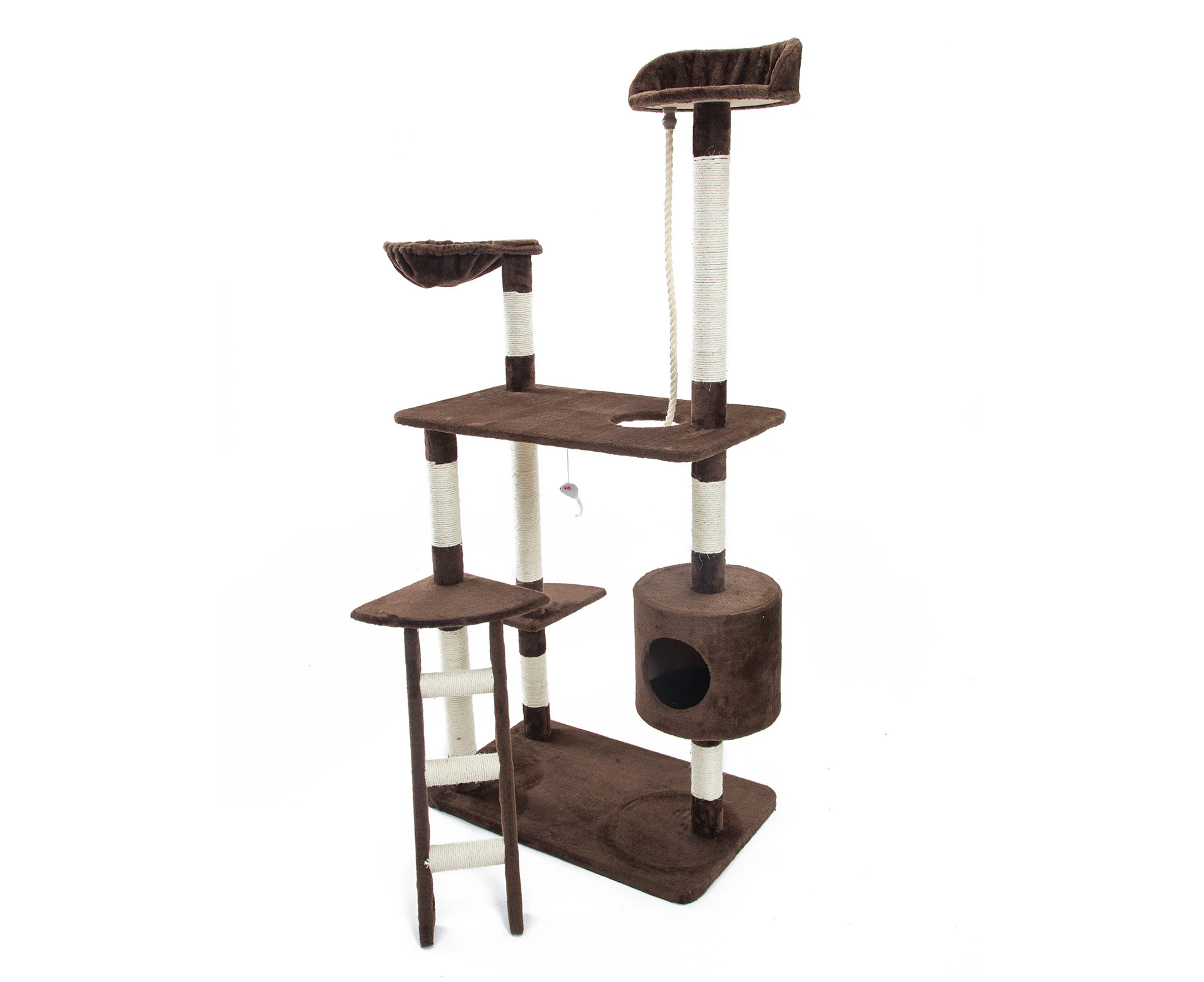 Paw Mate 170cm Brown Cat Tree Fuji Multi Level Scratcher