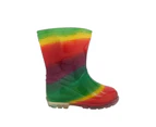 Aussie Gumboot Splash Kids Gumboots Pull On Cute Mid Length Rainbow Boot