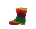 Aussie Gumboot Splash Kids Gumboots Pull On Cute Mid Length Rainbow Boot