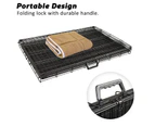 Paw Mate Wire Dog Cage Foldable Crate Kennel 48in with Tray + Cushion Mat Combo