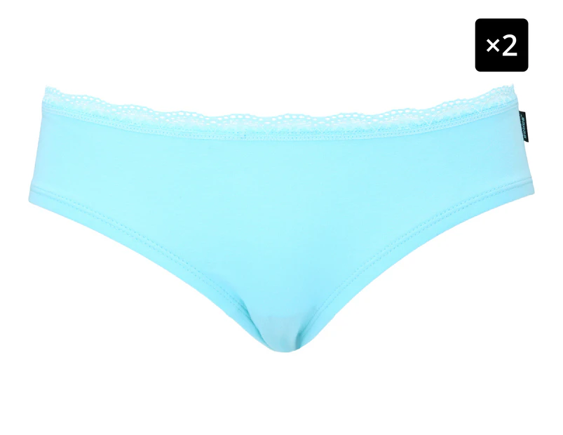 2 x Bonds Women's Collectibles Bikini Briefs - Unreal Aqua