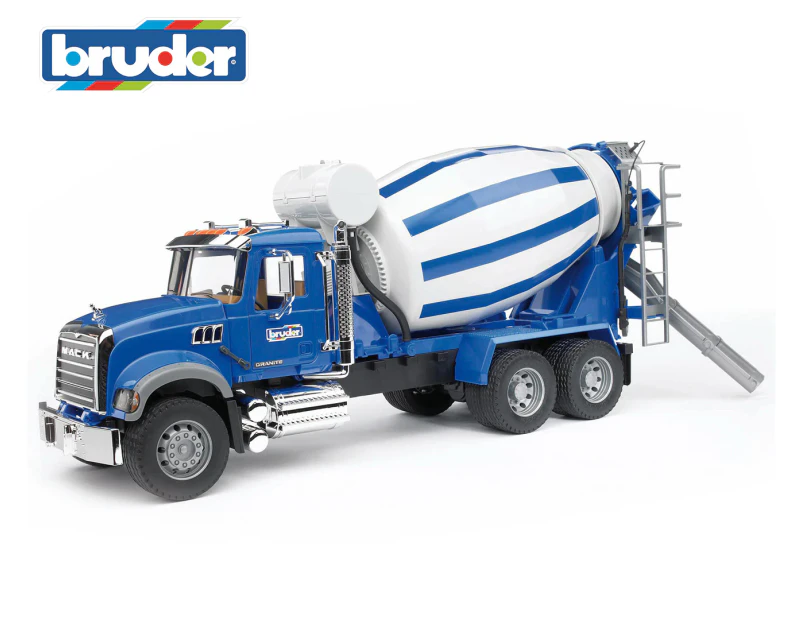 Bruder 1:16 Mack Granite Construction Cement Mixer Truck Toy