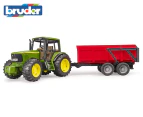 Bruder 1:16 John Deere Farm Tractor with Trailer Toy