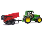 Bruder 1:16 John Deere Farm Tractor with Trailer Toy