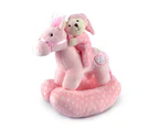 Korimco 23cm Kids/Children Twinkles Riding Horse Soft Animal Toy w/Music Pink