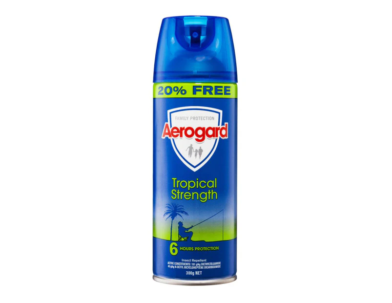 Aerogard 300g Tropical Strength Flies/Insect Repellant Spray 6h Protection