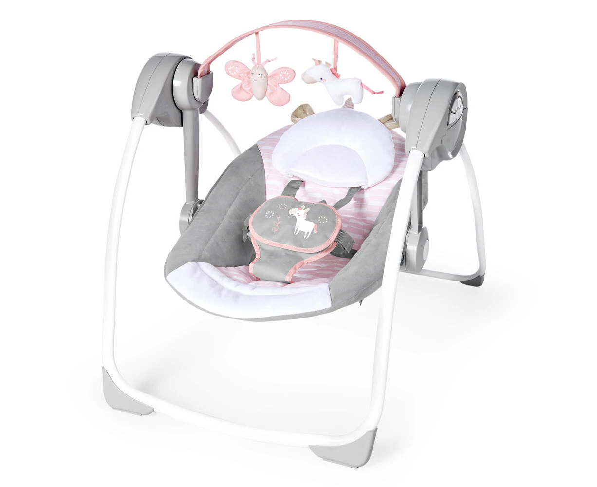 Ingenuity Swing Baby/Infant Swing/Rocker Chair 0m+ w/ Toys Audrey PS Update Pink