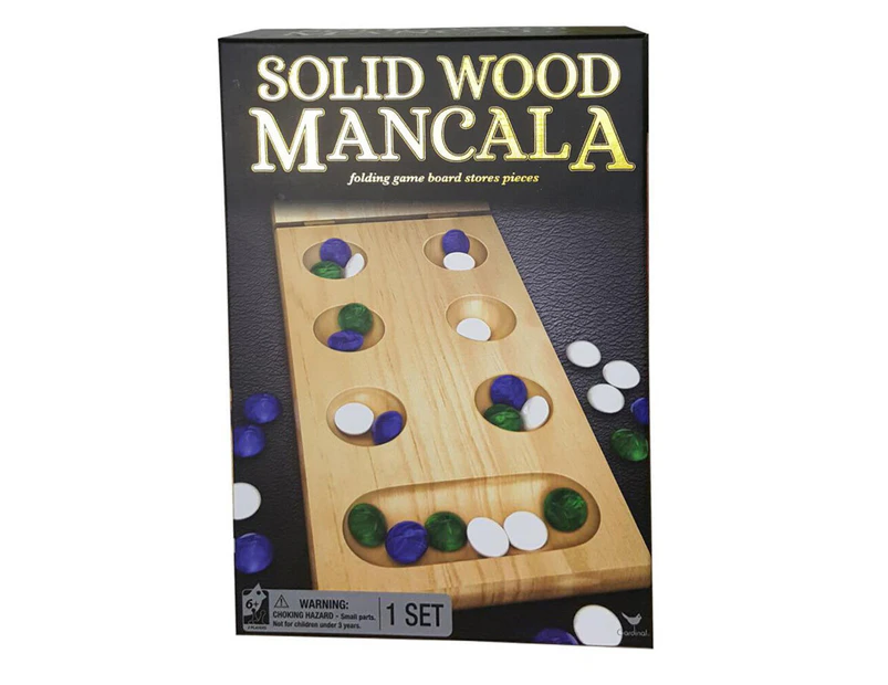Cardinal Classic Solid Wood Folding Mancala Board Game Kids/Children Toy 6y+