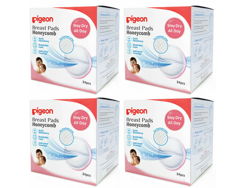 96pc Pigeon Honeycomb Ultra-Slim/Leak-Proof Disposable Breast Pads f/ Mothers
