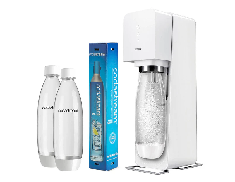 SodaStream Value Pack Source Element Soft Fizzy Bubble Soda Drinks Maker White