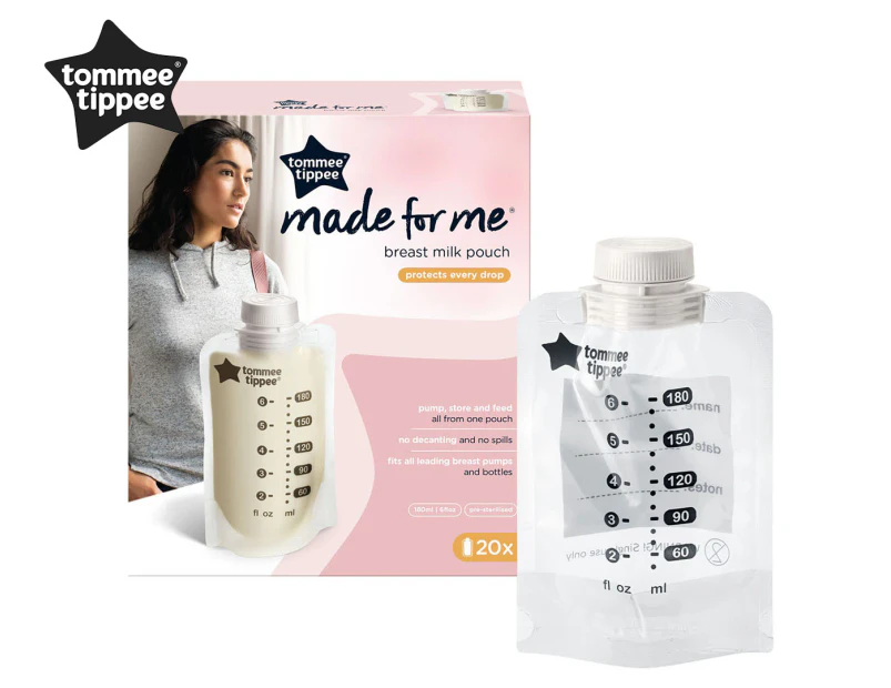 Tommee Tippee 180mL Made For Me Breast Milk Pouches 20pk