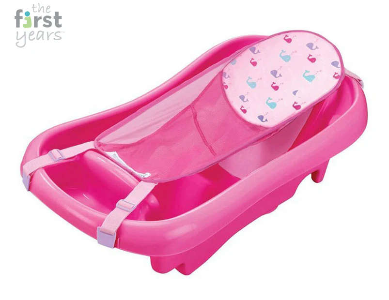 The First Years Newborn to Toddler w/ Sling Baby Bath Tub - Pink