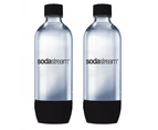 2x SodaStream Carbonating BK 1L Bottle for Drink Maker Source Metal/Play/Spirit