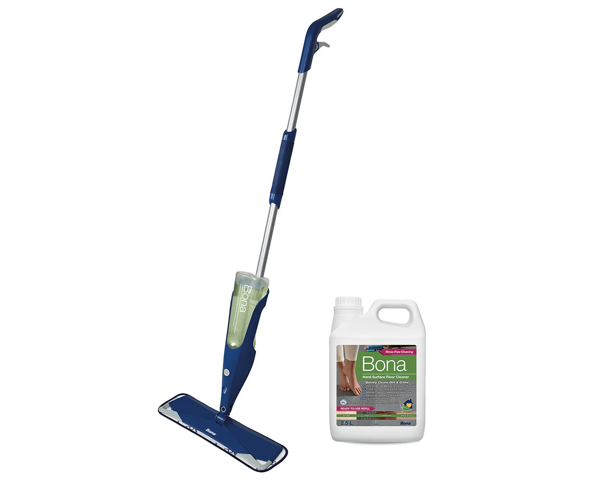 Bona Spray Mop Stone Tile & Laminate Floor Cleaner w 2.5L Refill/850ml Cartridge