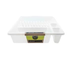 Lemon & Lime 45cm x 36cm Plates/Bowls/Cutlery Dish Drainer/Rack/Holder White