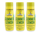 3x SodaStream Classic Summer Lemon Squash 440ml/Sparkling Soda Water Syrup Mix