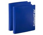 2PK ColourHide A4 D Ring Binder Paper/File Document Holder/Organiser Storage BL