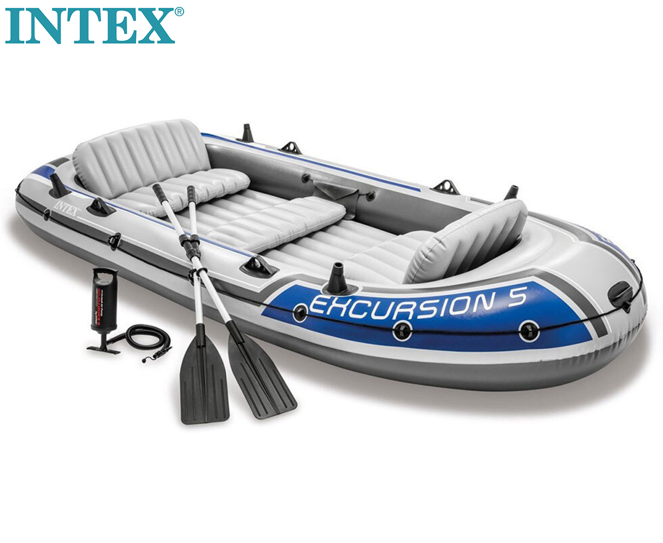 Intex 5Person Excursion 5 Boat with Aluminum Oars