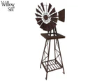 Willow & Silk 120cm Large Iron Windmill - Rusty