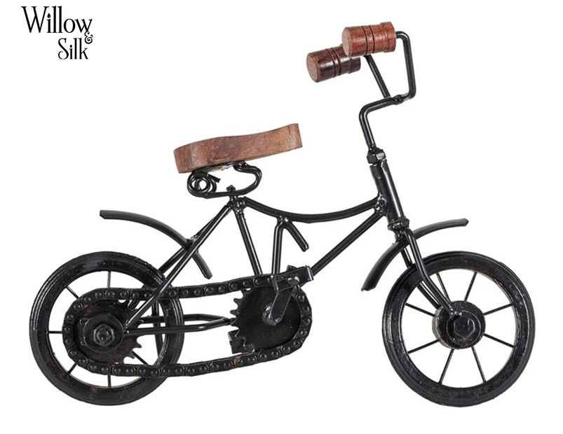 Willow & Silk 25cm Vintage Bicycle - Black/Natural
