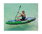 Intex Sports Challenger K1 Inflatable Kayak 1 Seat Floating Boat Oars River/Lake