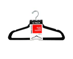 10PK Boxsweden Velvet Hanger/Wardrobe/Storage Organiser for Clothes/Shirt Black