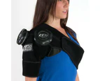 Ice20 Ice Therapy Double Shoulder Cold Compression Wrap  w/ Strap/Bag