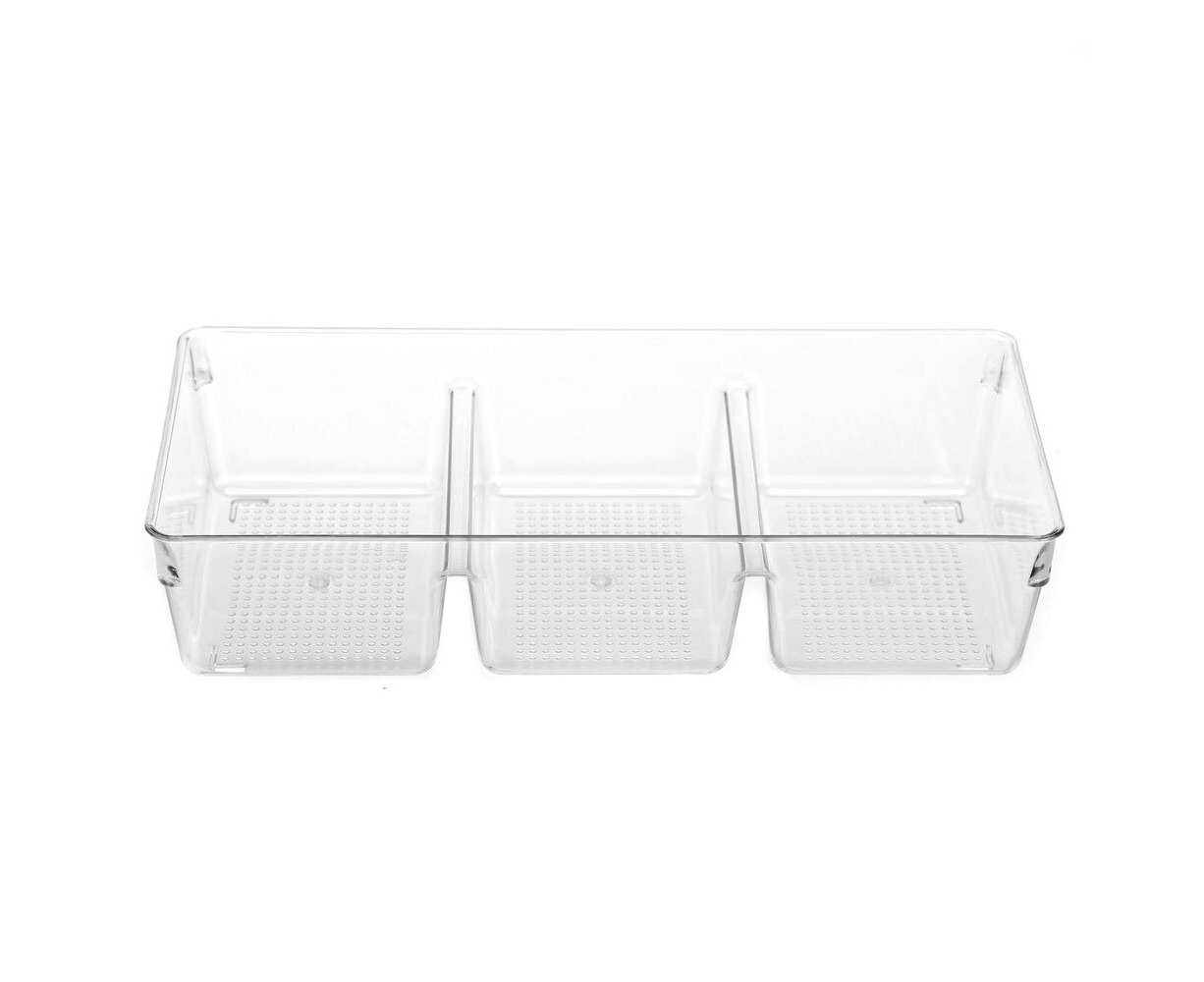 Boxsweden Crystal Storage Tray Adjustable Dividers - Clear 35x14cm 1EA