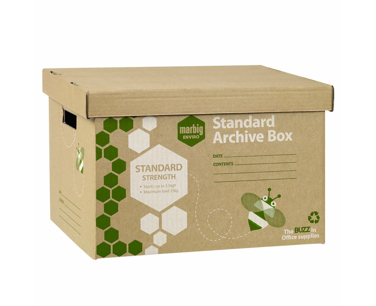 1Pack Marbig Standard Archive Documents/Files Storage Cardboard Box for Moving