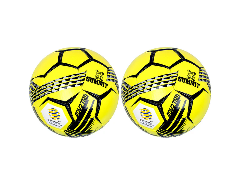 2PK Summit ADV2 Size 4 Trainer Soccer Ball/Football Yellow Sport Indoor/Outdoor