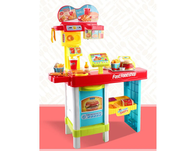 Kids Fast Food RC Shop Play Set Remote Control Lights Music Toy Learn 889-71