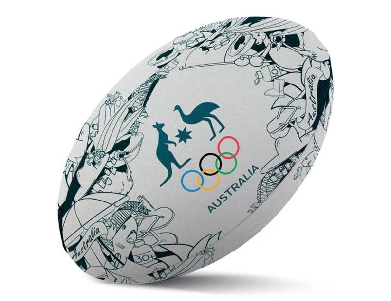 Summit Iconic Australia Kangaroo Rugby Sports Ball Indoor/Outdoor Game Size 5