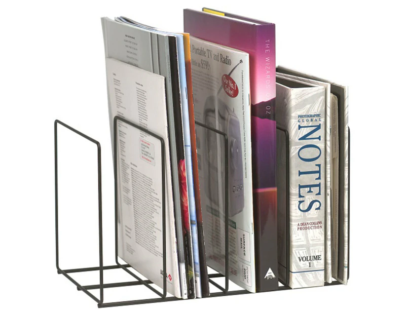 Marbig Wire Instyle Book/Magazine Rack Holder 4 Slot Desk Organiser Office/Home