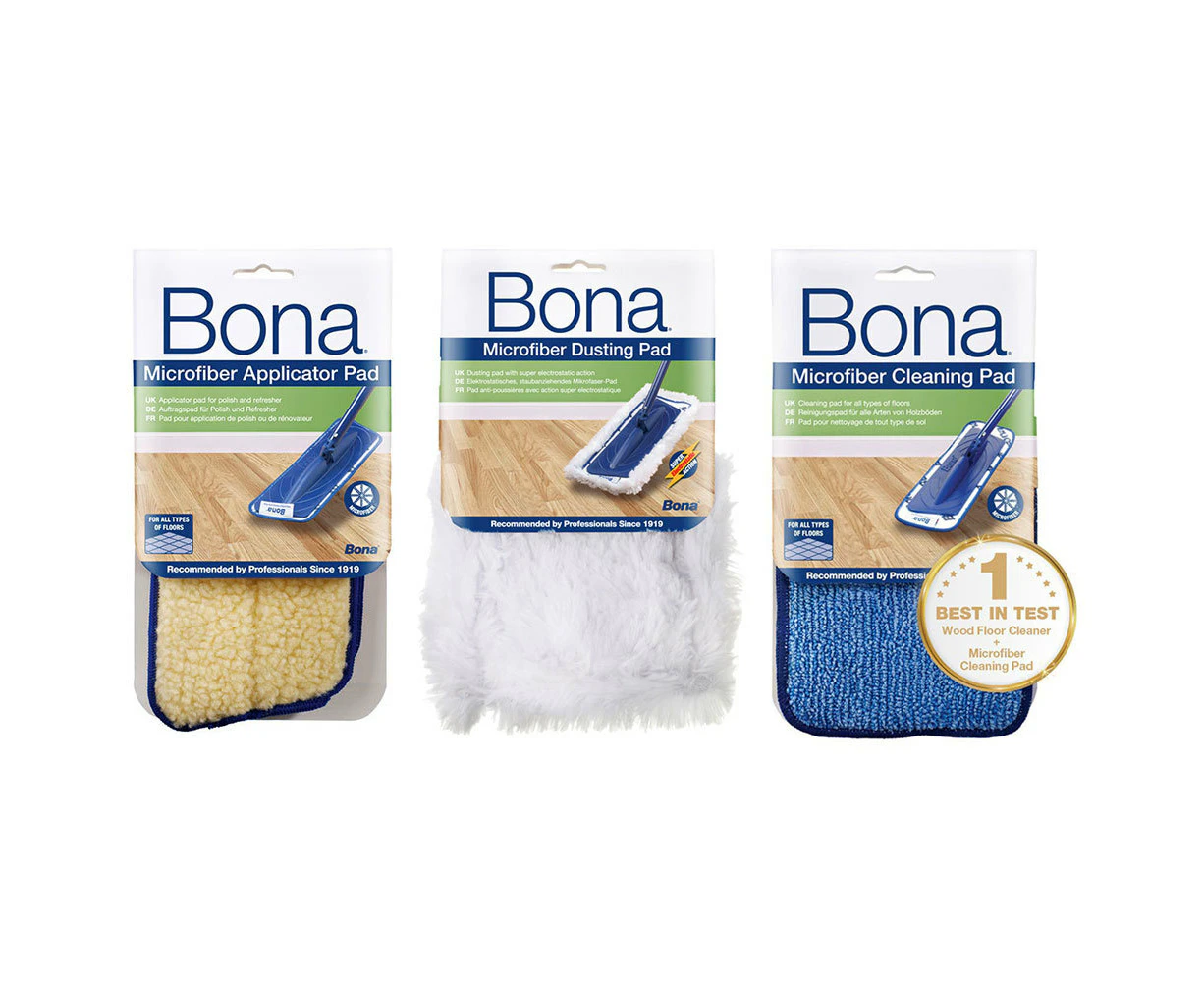 Bona Pack Microfibre Applicator/Cleaning/Dusting Pad for Spray Mop Floor Cleaner